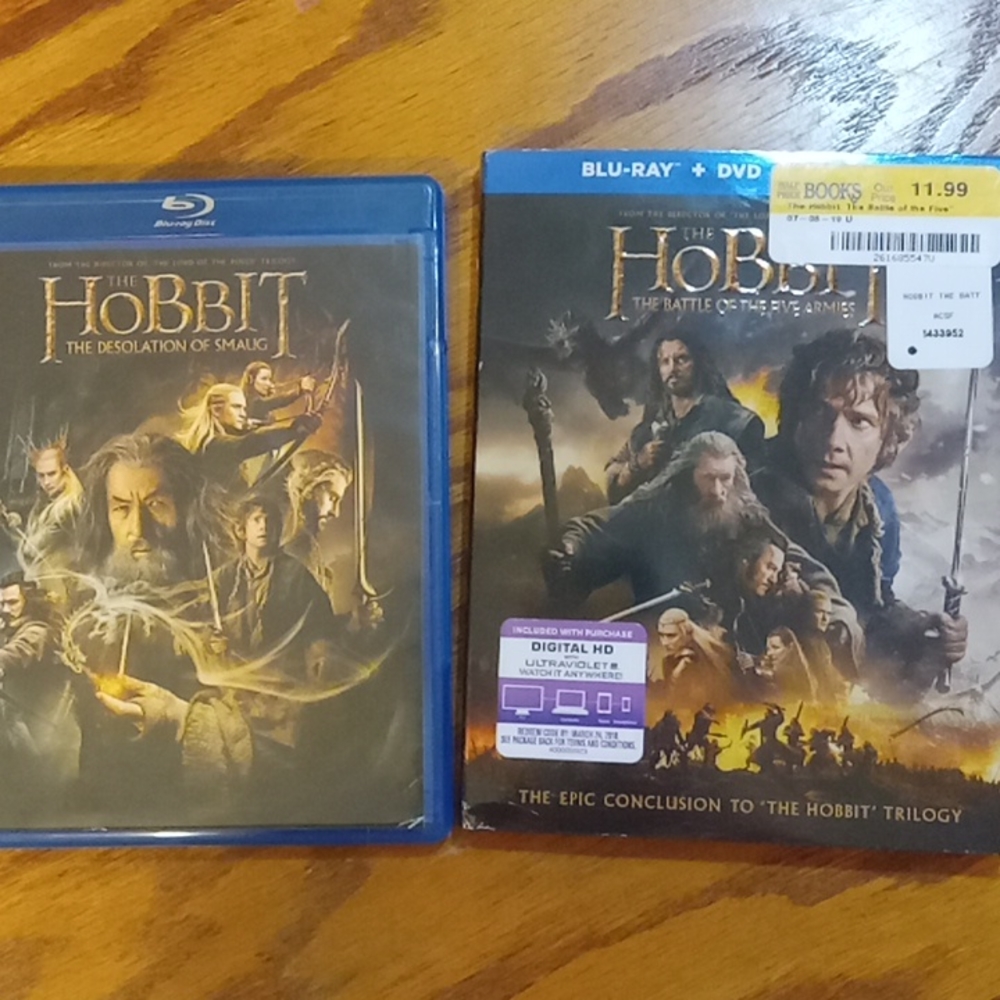 The Hobbit blue ray dvds